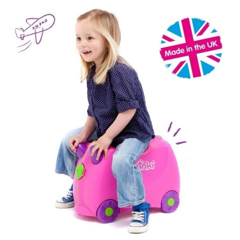 TRUNKI WALIZKA DLA DZZIECI JEŻDŻĄCA WALIZECZKA RÓŻOWA Trixi
