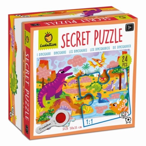 LUDATTICA SECRET PUZZLE – puzzle z TAJEMNICĄ – DINOZAURY