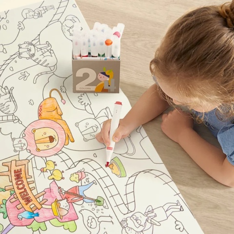 mideer Kolorowanka w rolce samoprzylepna – Magiczne Zoo (4 m.)