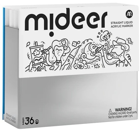 mideer Markery akrylowe w płynie (36 kolorów)