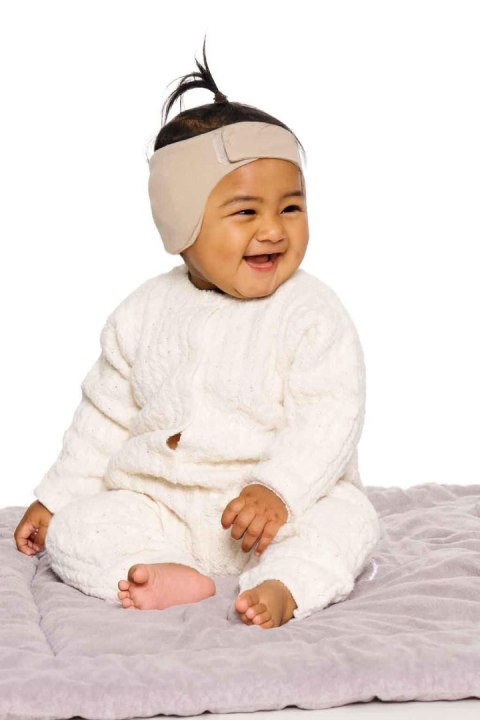 Słuchawki ochronne wygłuszające dla dzieci opaska DOOKY 6-12m Beige