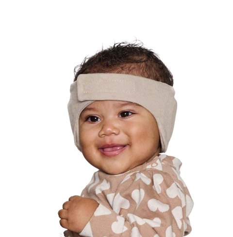 Słuchawki ochronne wygłuszające dla dzieci opaska DOOKY 6-12m Beige