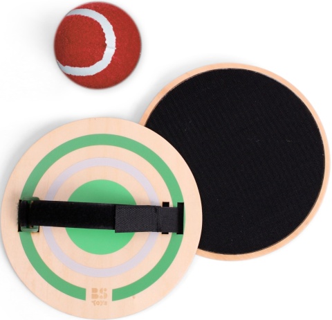 BS Toys, Zestaw paletek na rzep z miękką piłką, outdoor