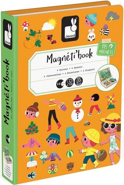 Janod Magnetyczna układanka 4 pory roku Magnetibook