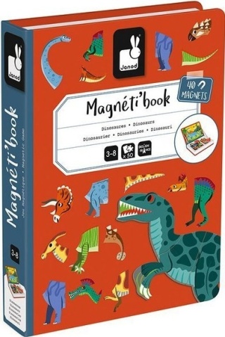Janod Magnetyczna układanka Dinozaury Magnetibook