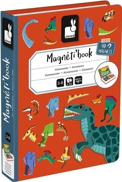 Janod Magnetyczna układanka Dinozaury Magnetibook