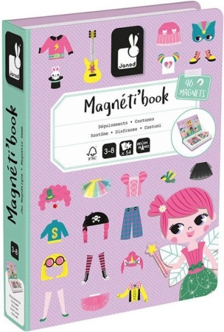 Janod Magnetyczna układanka Kostiumy Dziewczynka Magnetibook