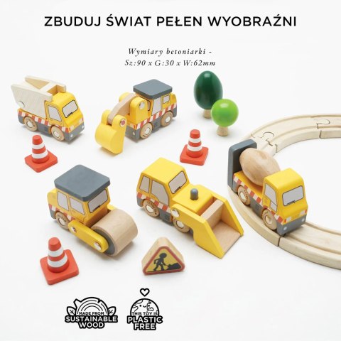 Le Toy Van - Drewniane pojazdy budowlane zestaw, zabawka samochody dla dzieci