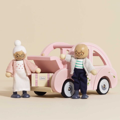 Le Toy Van - Drewniany różowy samochód retro Sophie, zabawka dla dzieci