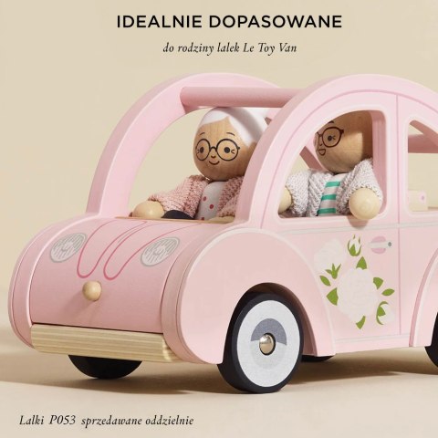 Le Toy Van - Drewniany różowy samochód retro Sophie, zabawka dla dzieci