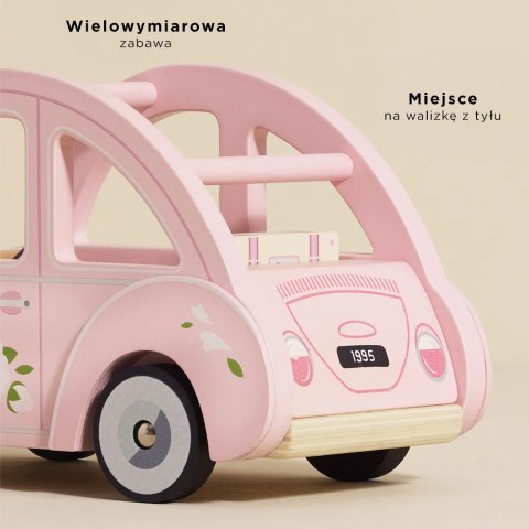 Le Toy Van - Drewniany różowy samochód retro Sophie, zabawka dla dzieci