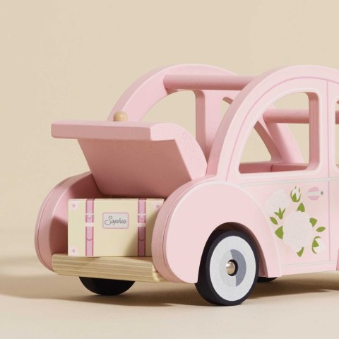 Le Toy Van - Drewniany różowy samochód retro Sophie, zabawka dla dzieci