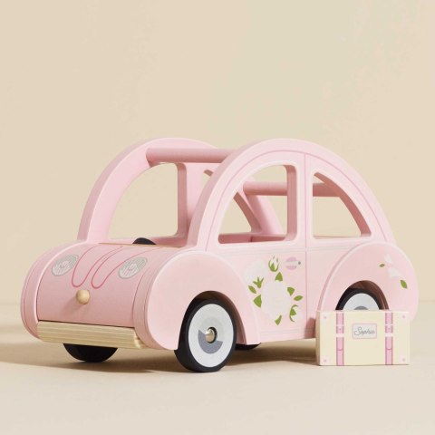 Le Toy Van - Drewniany różowy samochód retro Sophie, zabawka dla dzieci