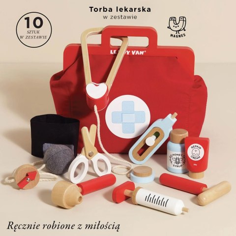 Le Toy Van - Drewniany zestaw lekarza, zabawka dla dzieci, odgrywanie ról