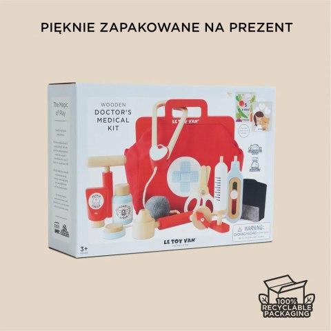 Le Toy Van - Drewniany zestaw lekarza, zabawka dla dzieci, odgrywanie ról