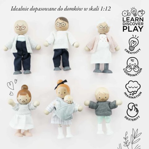Le Toy Van - Rodzina lalek, zabawka dla dzieci, lalki do domku dla lalek