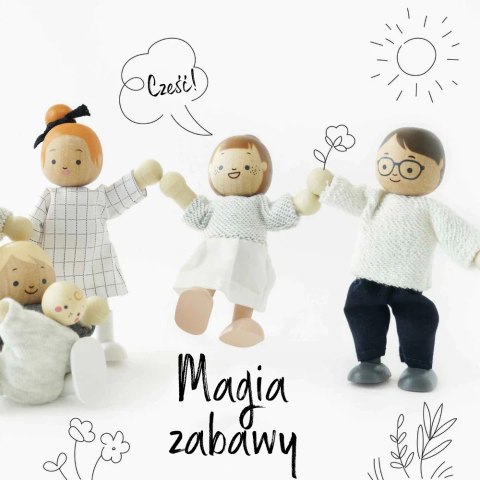 Le Toy Van - Rodzina lalek, zabawka dla dzieci, lalki do domku dla lalek