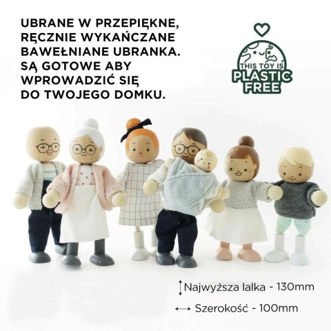 Le Toy Van - Rodzina lalek, zabawka dla dzieci, lalki do domku dla lalek
