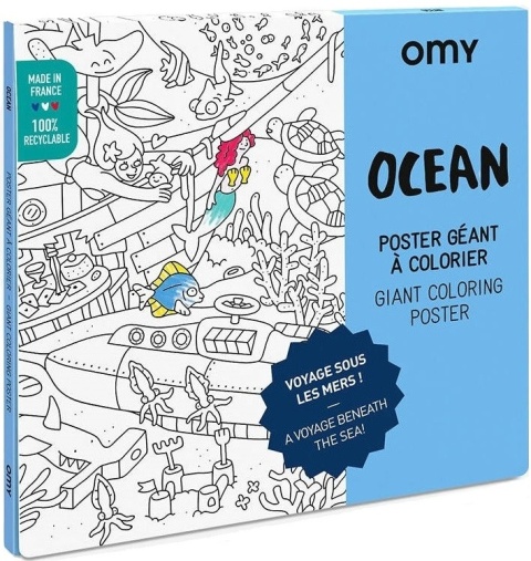 OMY GIGANTYCZNA KOLOROWANKA 100x70 - OCEAN