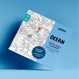 OMY GIGANTYCZNA KOLOROWANKA 100x70 - OCEAN