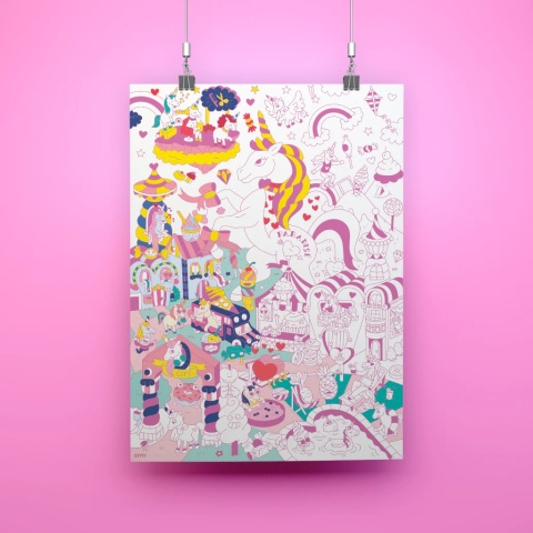 OMY GIGANTYCZNA KOLOROWANKA 100x70cm - LILY