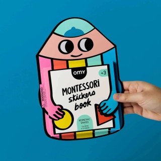 OMY MONTESSORI - KSIĄŻECZKA Z NAKLEJKAMI FIGURY I KSZTAŁTY