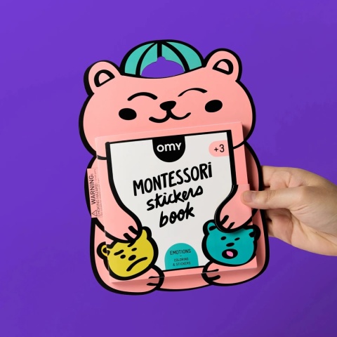 OMY MONTESSORI - KSIĄŻECZKA Z NAKLEJKAMI O EMOCJACH