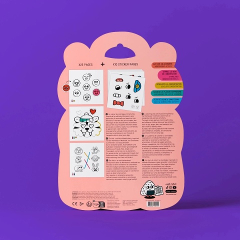 OMY MONTESSORI - KSIĄŻECZKA Z NAKLEJKAMI O EMOCJACH