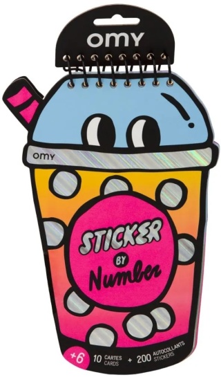 OMY ZESZYT KREATYWNY Z NAKLEJKAMI - BUBBLE TEA