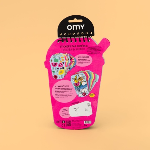 OMY ZESZYT KREATYWNY Z NAKLEJKAMI - BUBBLE TEA