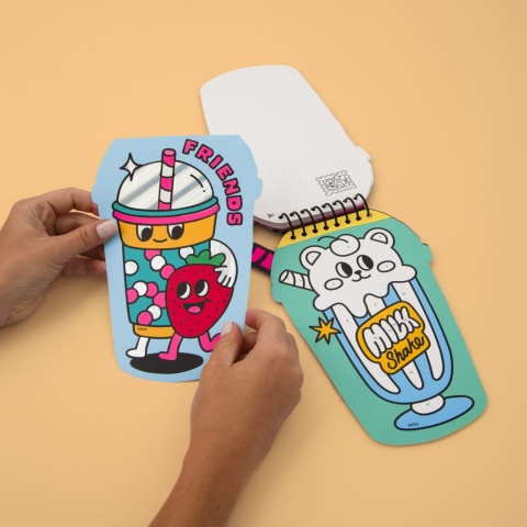 OMY ZESZYT KREATYWNY Z NAKLEJKAMI - BUBBLE TEA