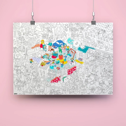 OMY GIGANTYCZNA KOLOROWANKA 100x70 - KIDS LIFE