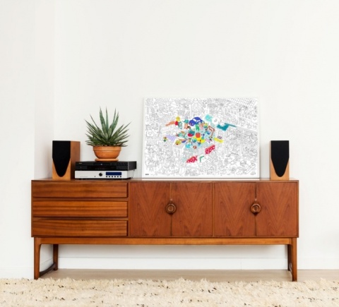 OMY GIGANTYCZNA KOLOROWANKA 100x70 - KIDS LIFE