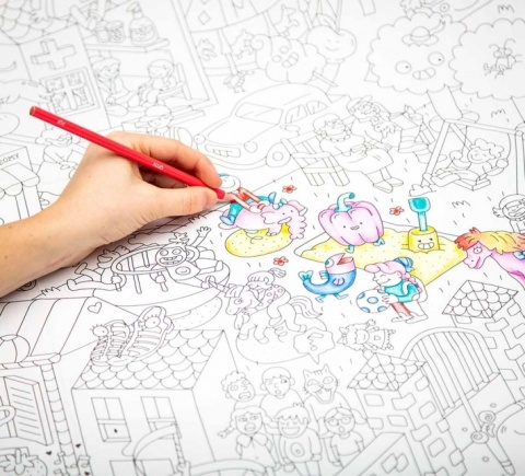 OMY GIGANTYCZNA KOLOROWANKA 100x70 - KIDS LIFE