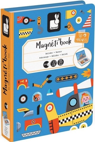 Janod Magnetyczna układanka Pojazdy Magnetibook
