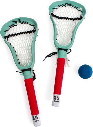 BS Toys Zestaw rakietek z miękką piłką do LACROSSE zabawka ogrodowa outdoor