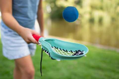 BS Toys Zestaw rakietek z miękką piłką do LACROSSE zabawka ogrodowa outdoor
