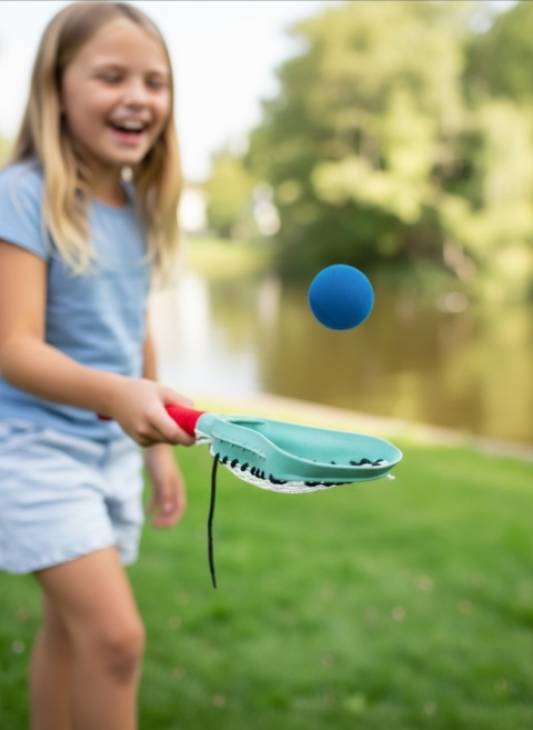 BS Toys Zestaw rakietek z miękką piłką do LACROSSE zabawka ogrodowa outdoor