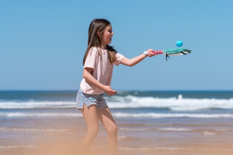 BS Toys Zestaw rakietek z miękką piłką do LACROSSE zabawka ogrodowa outdoor