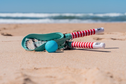 BS Toys Zestaw rakietek z miękką piłką do LACROSSE zabawka ogrodowa outdoor