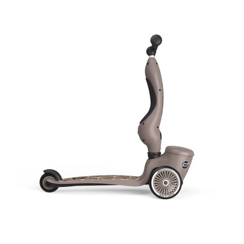 SCOOTANDRIDE Highwaykick 1 Lifestyle 2w1 Jeździk i hulajnoga z zamykanym schowkiem 1-5 lat Brown Lines