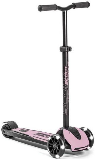 SCOOTANDRIDE Highwaykick 5 LED Hulajnoga trójkołowa balansowa ze świecącymi kółkami 5+ Rose