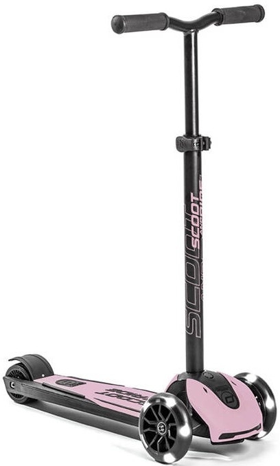 SCOOTANDRIDE Highwaykick 5 LED Hulajnoga trójkołowa balansowa ze świecącymi kółkami 5+ Rose