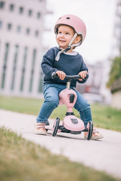 SCOOTANDRIDE Kask XXS-S dla dzieci 1-5 lat Rose