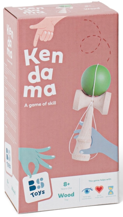 BS Toys, Kendama – gra zręcznościowa dla dzieci, ćwiczenie refleksu i precyzji, 6+