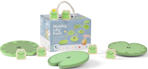 BS Toys, Ścieżka równoważna dla dzieci, Zbieraj żabki, utrzymaj równowagę, 3+