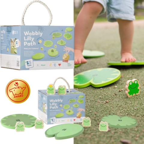 BS Toys, Ścieżka równoważna dla dzieci, Zbieraj żabki, utrzymaj równowagę, 3+