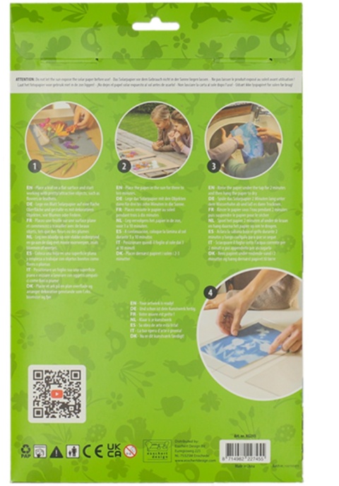 Esschert Design Słoneczny papier fotograficzny A5 12 szt. drukowanie słońcem UV
