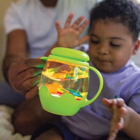 Glo Pals, Mini słoik sensoryczny, świecący do napełnienia wodą, kolor zielony