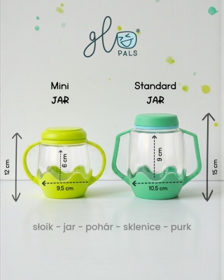 Glo Pals, Mini słoik sensoryczny, świecący do napełnienia wodą, kolor rózowy
